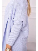 Svetr s netopýřími rukávy modrý