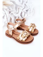 Dětské Sandály S Hadím Vzorem Zlaté Baxlee Dětské Sandály S Hadím Vzorem Zlaté Baxlee