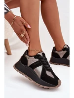 Dámské semišové tenisky na platformě Big Star HI-POLY SYSTEM – černé