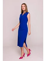 Dámské šaty áčkového střihu S410 královsky modré - Stylove
