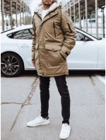 FashionStreet pánská tmavě béžová zimní bunda TX4593