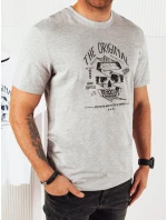 FashionStreet šedé pánské tričko s potiskem RX5380