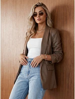 Dámská kožená bunda se zvrásněnými rukávy Fango FashionStreet PY0166 Dámská kožená bunda se zvrásněnými rukávy Fango FashionStreet PY0166