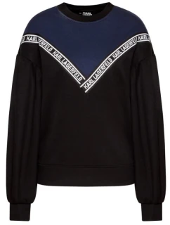 KARL LAGERFELD DÁMSKÁ DVOUBAREVNÁ MIKINA S LOGEM