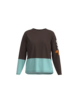 Cyklistické tričko POC W's Motion Air L/S Jersey, hnědé