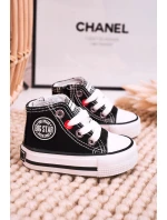 Dětské Tenisky Vysoké Se Zipem BIG STAR HH374188 Černé Dětské Tenisky Vysoké Se Zipem BIG STAR HH374188 Černé