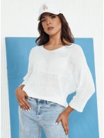 Dámský prolamovaný svetr ANNIS ecru FashionStreet MY2333