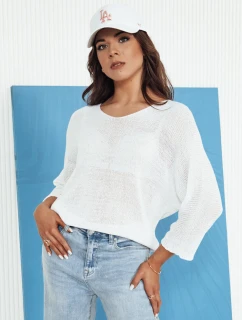 Dámský prolamovaný svetr ANNIS ecru FashionStreet MY2333