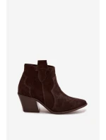 Kožené kožené boty Z Zázvoru Kakaové Zazoo 3153