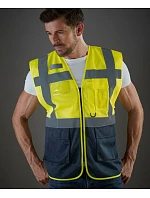 Yoko HVW 820 Hi-Vis síťovaná bezpečnostní vesta 79.W820 hi vis yellow/royal blue Yoko HVW 820 Hi-Vis síťovaná bezpečnostní vesta 79.W820 hi vis yellow/royal blue