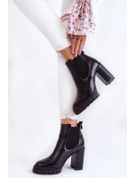 Kožené Boty Hladké Černé Eldey Kožené Boty Hladké Černé Eldey