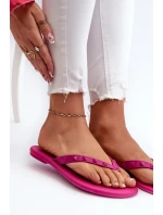 Ploché Elastické Dámské Žabky Japonky ZAXY JJ285252 Fuksie