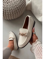 Dámské loafersy s ozdobným detailem světle béžové Rosynne