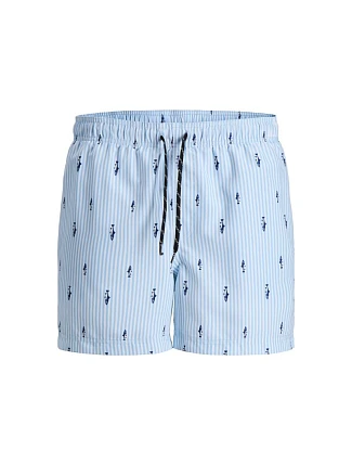 Jack&Jones pánské plavky JWHARUBA SWIM PRINTS SHORTS 12206537 Cashmere Blue Stripes