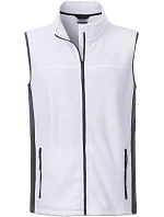 Daiber JN 856 Pánská pracovní fleecová vesta - Strong 02.0856 white/carbon