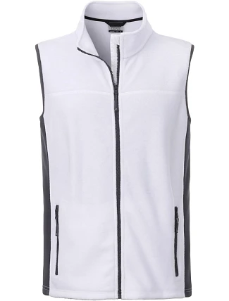 Daiber JN 856 Pánská pracovní fleecová vesta - Strong 02.0856 white/carbon