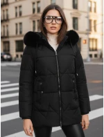 Dámská zimní prošívaná bunda s kapucí černá FashionStreet TY5330