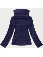 Modrá prošívaná dámská bunda pro přechodné období (23063-6)