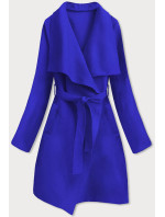 Minimalistický dámský kabát v chrpové barvě (747ART)