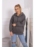 Mikina s kapucí v grafitové barvě Mikina s kapucí v grafitové barvě