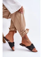 Dámské materiálové sandály černé Aversa Dámské materiálové sandály černé Aversa