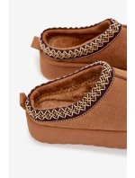 Dětské/módní sněhule s výšivkou na platformě Jolisse – camel Dětské/módní sněhule s výšivkou na platformě Jolisse – camel