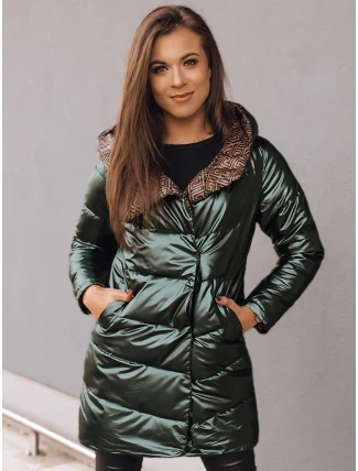 Dámská dvoucestná přechodná bunda DELSY LONG zelená FashionStreet TY3480