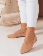 Dámské semišové baleríny s plochým podpatkem GLAMINO khaki FashionStreet ZY0775