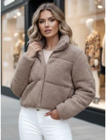 Dámská zimní bunda krátká alpaka CELESTIAL camel FashionStreet TY4482z