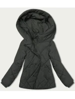 Dámská bunda v army barvě pro přechodné období (5M3175-136)