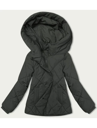 Dámská bunda v army barvě pro přechodné období (5M3175-136)