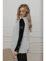 Světle šedá kožešinová vesta s podšívkou (2114) Světle šedá kožešinová vesta s podšívkou (2114)