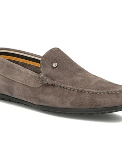 Pánské kožené mokasíny polobotky taupeFilippo MP923