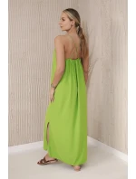 Dlouhé šaty bez ramínek světle zelená Dlouhé šaty bez ramínek světle zelená