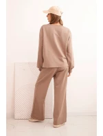 Dámská bavlněná souprava se širokými nohavicemi a dlouhým rukávem mikiny fango