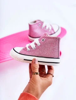 Dětské růžové vysoké tenisky Catrina
