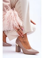 Zazoo 3117 Kožené Lodičky Beige