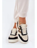 Dámské Sportovní Boty Na Platformě Leopardí Černé Lorori