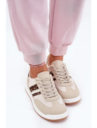 Dámské Tenisky Z Eko Semiše Leopardí Béžové Marinils