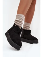 Dámské Sněhule Na Platformě S Prošitím Big Star SS274128 Černé