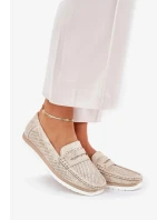 Dámské eko kožené mokasíny Bralithia – stříbrné