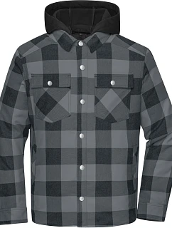 Daiber JN 1872 Prošívaná košilová bunda 02.1872 black/metal grey
