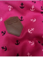 Růžová hrubší mikina se šikmým zipem a se vzorem kotev (2308) Růžová hrubší mikina se šikmým zipem a se vzorem kotev (2308)