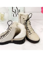 Rieker W X3428 béžové zateplené boty