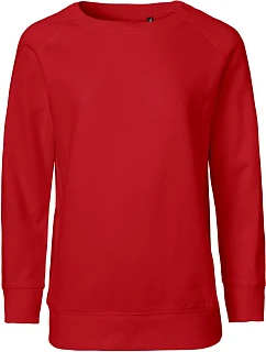 Neutral O 33001 Dětská raglánová mikina z bio bavlny 77.3301 red