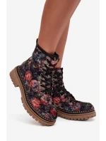 Vzorované dámské boty zateplené Artiker 57C1054 Černé