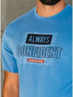 Pánské modré tričko s potiskem FashionStreet RX5408