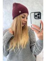 Tenká čepice Oliwia K252 bordó Tenká čepice Oliwia K252 bordó