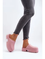 Dámské pantofle na platformě Big Star - růžové Dámské pantofle na platformě Big Star - růžové