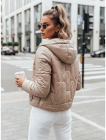 Dámská prošívaná přechodová bunda LILYWOOL camel FashionStreet TY3715 Dámská prošívaná přechodová bunda LILYWOOL camel FashionStreet TY3715